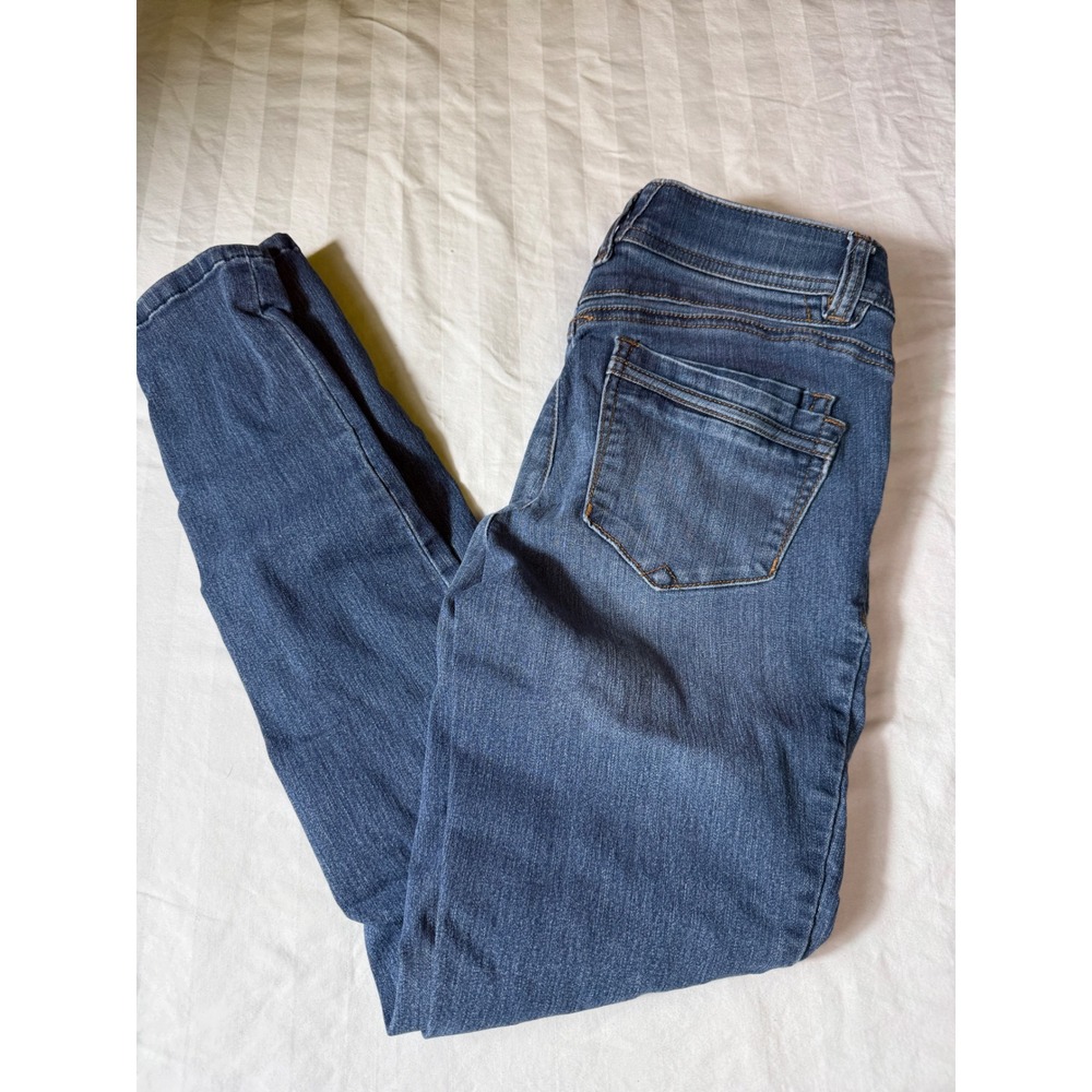 Democracy Ab Solution Skinny Jeans Medium Wash Blue Denim Size 2 Boho Stretchy